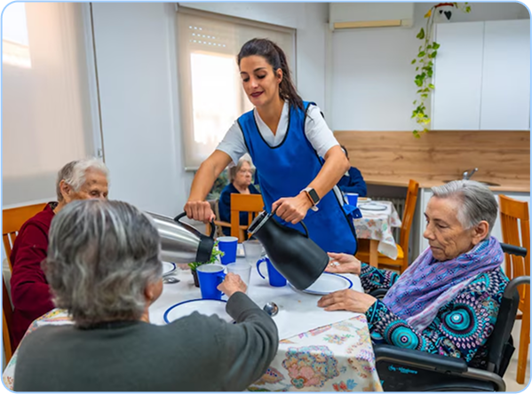 Caregiver with elderly